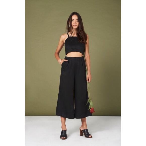 Whimsy + Row Augustine Jumpsuit in Black Twill